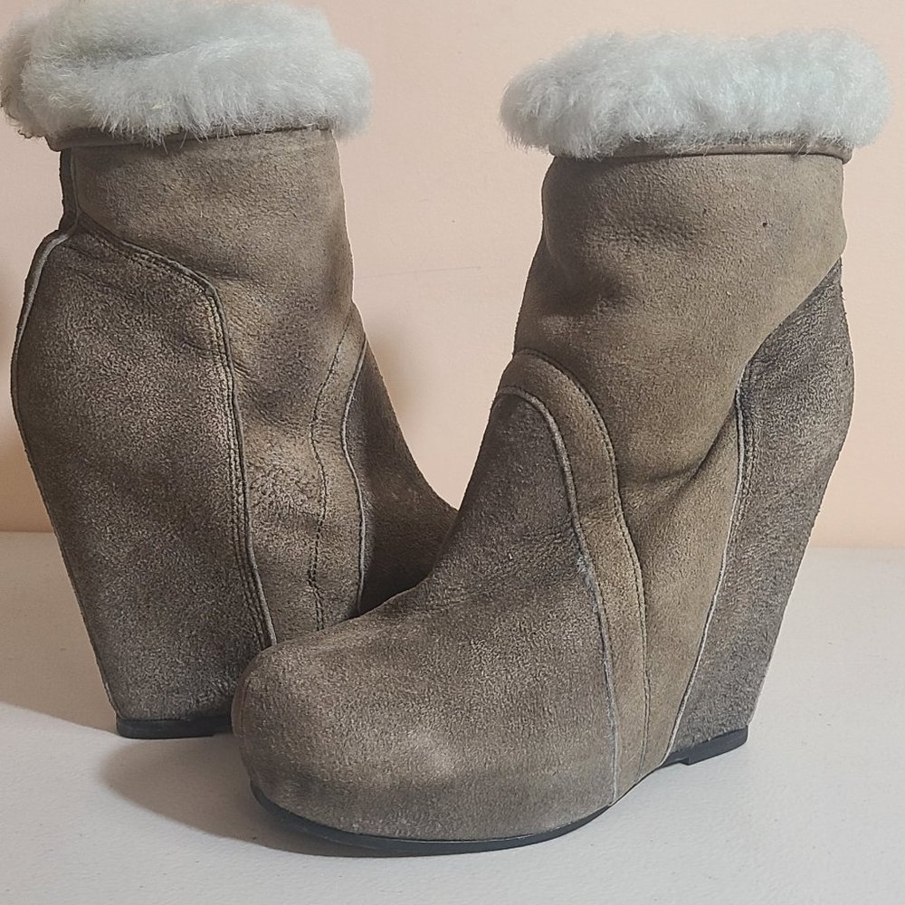 Rick Owens Fur Boots Women Sz 36 5.5 Rare Vintage MSRP 2000+